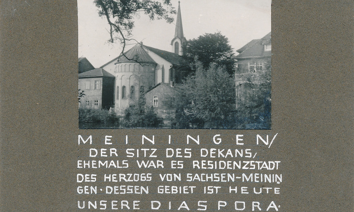 Die katholische Kirche "Unsere Liebe Frau" in Meiningen vor ihrem Abriss im Jahr 1967.
